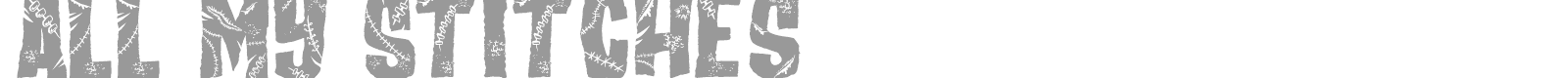 All my Stitches font preview
